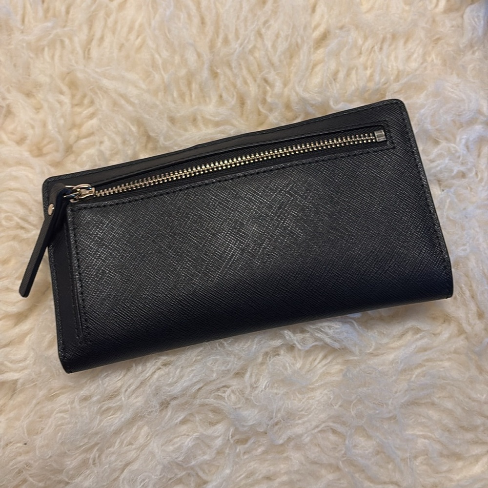 Kate Spade New York 2 piece. Sparkle Stripe Bag and Slim Black Matching Wallet. - Picture 9 of 17